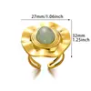 Anillo de acero inoxidable con forma de corazón retro transfronterizo para mujer, personalidad Joker, corazón de fritillaria blanca, anillo de acero de titanio, una generación de cabello