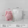 Jiahimei Coruja Estéreo Vela Perfumada Molde de Silicone Molde de Gesso DIY Forma de Animal Molde de Cola