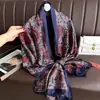 Bufanda Grande de Seda para Transmisión en Vivo para Mujeres, Bufanda Larga de Gasa para Primavera, Otoño y Verano, Regalo para Madres y Personas Mayores, Chal Grande, Bufanda Delgada de Doble Propósito