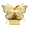 Material reflectante tipo espejo transfronterizo caja de dulces de chocolate hueca con láser para boda personalidad cartón mariposa fábrica en stock