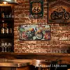 Placa Metálica Vintage de Autobús Transfronterizo Pintura de Hierro Decoración de Pared de Bar/Garaje Pintura de Hierro Colgante sin Marco 15x30cm