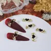 Joyería para Manicura Oscura, Joyería Punk, Estilo Gótico Retro Halloween Pequeño Diablo Corazón Alas Decoración