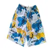 Pantalones de Playa No Elásticos para Hombre Deriva Playa Pantalones Medianos Europeos y Americanos Pantalones de Secado Rápido Verano Pantalones Cortos de Flores para Hombre Corte Ajustado