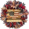 Decoração de Guirlanda para o Dia da Independência Americana de Novo Produto da Amazon Transfronteiriça Bandeira para Pendurar na Porta Adereços de Feriado para Pendurar na Parede Suprimentos de Decoração