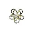 Botón de Flor Calado Estilo Coreano Perla Flor de Cinco Pétalos Botón Metálico Vestido Cortavientos DIY Anillo para el Cabello Hebilla Decorativa