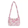 Bolso Cuadrado de un Solo Hombro de Nuevo Comercio Exterior Otoño e Invierno para Mujer, Bolso de Hombro de Felpa con Estampado Floral para Mujer, Bolso Almohada de Moda para Mujer