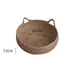 Cesta de Armazenamento Tecida para Itens de Mesa Cesta de Armazenamento de Entrada com Orelhas de Gato Cesta de Armazenamento para Lanches e Cosméticos de Carro Em Estoque Atacado