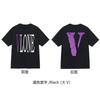 Nova camiseta VLONE JERRY Big V Smoke reflexiva solta de manga curta com flor de cerejeira para homens e mulheres, camiseta de casal de marca de rua, verão
