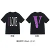 Nueva Camiseta Vlone Jerry Grande V Humo Reflectante Holgada de Manga Corta Flor de Cerezo Pareja Streetwear de Moda