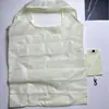 Bolsa de Compras Plegable de Color Sólido Transfronteriza Poliéster 190t Bolsa de Compras Ligera Compacta Portátil Bolso de Mano Almacenamiento