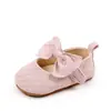 Sapatos de Bebê Simples, Novo Estilo, Cor Sólida, Laço, Velcro, Sapatos Antiderrapantes para Crianças Pequenas
