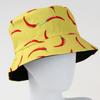 Chapéu de Pescador Reversível com Estampa de Pimenta Novo de Verão para Homens e Mulheres, Chapéu de Sol para Uso Externo com Aba Larga