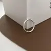Nuevo producto de verano anillo liso de plata de ley S925 para mujer, no se decolora, estilo nicho, ajustable, lujo ligero, sensación de alta gama, anillo para el dedo índice
