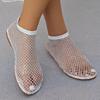 Sandalias de playa de color sólido europeas y americanas para mujer, prendas de vestir exteriores con diamantes de imitación huecos, sandalias de malla transpirables sin cordones, sandalias bajas para mujer.