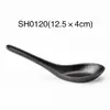 Colher Preta Pequena Kaibaiya Colher para Ramen Weiqian Colher Longa para Malatang Colher de Plástico Colher de Melamina tipo Porcelana
