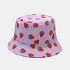 Comércio eletrônico transfronteiriço Amazon best-seller padrão de frutas pescador chapéu homens e mulheres Outdoor Leisure chapéu de sol chapéu de viagem de verão