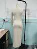 2026 Novo Vestido Ombro a Ombro da Amazon Europeu e Americano Transfronteiriço Sexy Elegante Longo Ajustado ao Corpo Vestido de Festa Roupas Femininas