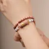Novo Bloodwood 06 Duplo Círculo Versátil Estilo Étnico Pulseira de Sândalo e Jade Pulseira Duplo Círculo para Homens e Mulheres Moda
