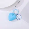 Dopamina Doble Cara Corazón Grande Color Sólido Cara Sonriente Llavero Colgante DIY Colgante para Bolsa de Coche Colgante Lindo Accesorio Decorativo