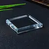 Base para Adornos Estándar de Minerales de Cristal Vidrio Transparente Manualidades Planas Accesorios para Joyería Mesa para Exhibición de Muestras Tapete Soporte de Exhibición