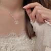 Ins Collar de Cadena Ruyi Ping An de Moda Femenino Celebridad de Internet Diseño de Nicho Sentido Blanco Calcedonia Cadena de Clavícula Xiangyun Estilo Nacional Cadena Resistente