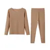 Conjunto de Roupa Térmica Infantil De Rong para Jovens Roupas de Inverno Outono e Calças para Crianças Maiores, Classe A, Forrado com Fleece, Espessado, 10A Antibacteriano