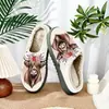 Exclusivo de vendas quentes transfronteiriças Estampa de Vaca das Terras Altas Sapatos de algodão unissex outono e inverno POD Cross-border JIT Dropshipping