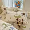 2026 Nueva Funda de Almohada Individual de Felpa de Leche Engrosada con Pompón de Dibujos Animados y Encaje, Peso Alto por Metro Cuadrado, Linda Funda de Almohada, Dibujos Animados, Dormitorio de Estudiantes
