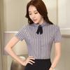 Nueva Camisa de Verano OL para Negocios para Mujer de Manga Corta Ajustada Camisa para Mujer Tienda de Joyería Hotel Ropa de Trabajo de Cuello Blanco