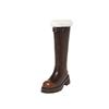 Botas de Nieve Gruesas de Lana y Piel de Vaca Resistentes al Frío y Cálidas para el Noreste 2024 Suela Gruesa Tacón Alto Grueso de Cuero Botas Esponjosas de Tacón Alto