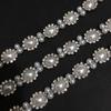 Cadena de diamantes, cadena de perlas ovaladas con diamantes de imitación, cadena de código elegante para soldar, accesorios para sombreros, ropa, accesorios decorativos de bricolaje, cadena de garra