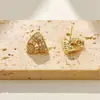 Pendientes Triangulares de Circonita de Alta Gama, Modernos y Versátiles, Pendientes de Estilo Lujo Ligero