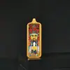 1*3 Ocho Grandes Budas Guardianes de la Vida Zha Ji Manjushri Mahasthamaprapta Wuye Zorro Inmortal Acero de Titanio Colgante Tangka Pequeña Barra de Oro