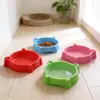 Tazón para Mascotas Tazón de Dibujos Animados para Perro Cara de Gato Plástico Ecológico Alfombrilla Antideslizante Tazón para Gato Productos para Mascotas Fábrica Venta al por Mayor