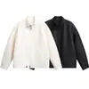 Chaqueta de Motorista Estilo Retro Americano Old Money con Bordado de Rayos Cuello Alto Magic Bear Chaqueta de Alta Gama Estilo Detroit para Hombre