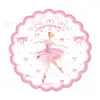 Ca142 Rosa Ballet Decorativos con Forma de Manteles Individuales Decoración de Fiesta Vajilla de Papel Manteles Individuales Desechables con Forma