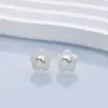 Pendientes de Perla de Agua Dulce y Nácar Natural con Aguja de Plata S925, Concha Rosa, Concha de Mariposa Blanca, Pendientes de Diseño de Alta Gama, Nuevo Estilo 2025