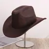 Sombrero Vaquero Occidental con Patrón de Piel de Serpiente Transfronterizo, Sombrero de Ala Plana para Otoño e Invierno, Sombrero Jazz Retro de Ala Ancha para Hombre, para Mujer