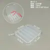 Nueva caja de cebo Luya de plástico de 5 compartimentos, caja de accesorios de plástico transparente, caja para anzuelos de hierro, caja de almacenamiento para papelería y costura