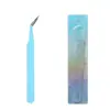 Pinças para Cílios Postiços Pinças para Nail Art DIY Pinças para Técnicos de Cílios Pinças para Extensão de Cílios Pontas Curvas e Retas Personalizável