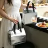 Bolsas aisladas de papel de aluminio brillante plateado, bolsas desechables para llevar, bolsas hechas a medida, bolsas de tela no tejida comerciales