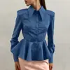 Nuevo cárdigan de punto de estilo europeo y americano para Otoño/Invierno 2026, con cuello de solapa, manga larga, para ir al trabajo, retro, entallado en la cintura, adelgazante, con dobladillo de volantes