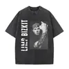 Estilo Lavado Transfronterizo Vintage Lavado Banda de Rock Limp Bizkit Camiseta Distintiva Estampada para Hombres y Mujeres