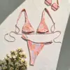 2026 Novo Maiô Duas Peças Europeu e Americano com Cadarço para Mulheres, Sensação de Alto Padrão, Biquíni Sexy Estampado Aliexpress