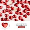 2022 Arte de Uñas Pedrería en Forma de Corazón Base Plana Corazón Melocotón 3*3.5 Pedrería Brillante Mini Femenino DIY Uñas Decoraciones de Pedrería de Cristal Iridiscente
