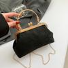 Bolso de mano cruzado para mujer, diseño de nicho, estilo occidental, informal, sencillo y moderno, con textura, para primavera 2024