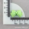 Lazo Brillante de Colores Material de Pegamento de Crema DIY Puntos Pajarita Funda de Teléfono Serie de Colores Macarrón Accesorios para el Cabello para Niños