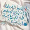 40 peças Acessórios para Chaveiro de Contas Conjunto Completo Materiais Coloridos Semi-acabados Ferramentas para Artesanato com Contas DIY Feito à Mão