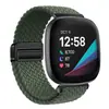 Adecuado para correa Fitbit Versa 4, Sense bucle tejido de nailon con cierre magnético de metal Versa 2