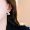 Pendientes Cuadrados de Circonita Plateados de Alta Resistencia Estilo Retro para Mujer, Pendientes Populares Únicos y Exquisitos, Pendientes de Gama Alta